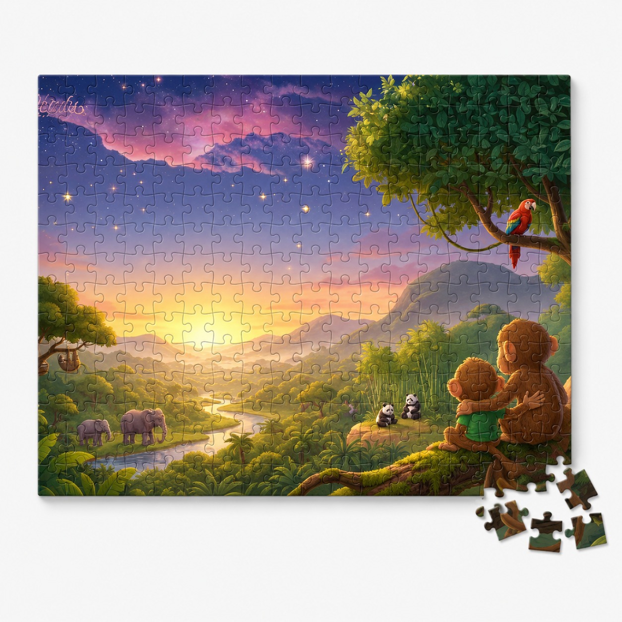 I Am Ready jungle sunset jigsaw puzzle