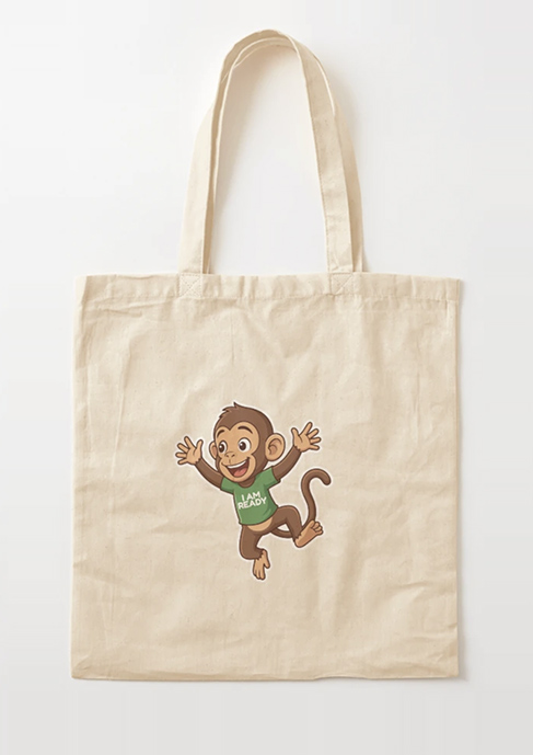 Niko monkey tote bag